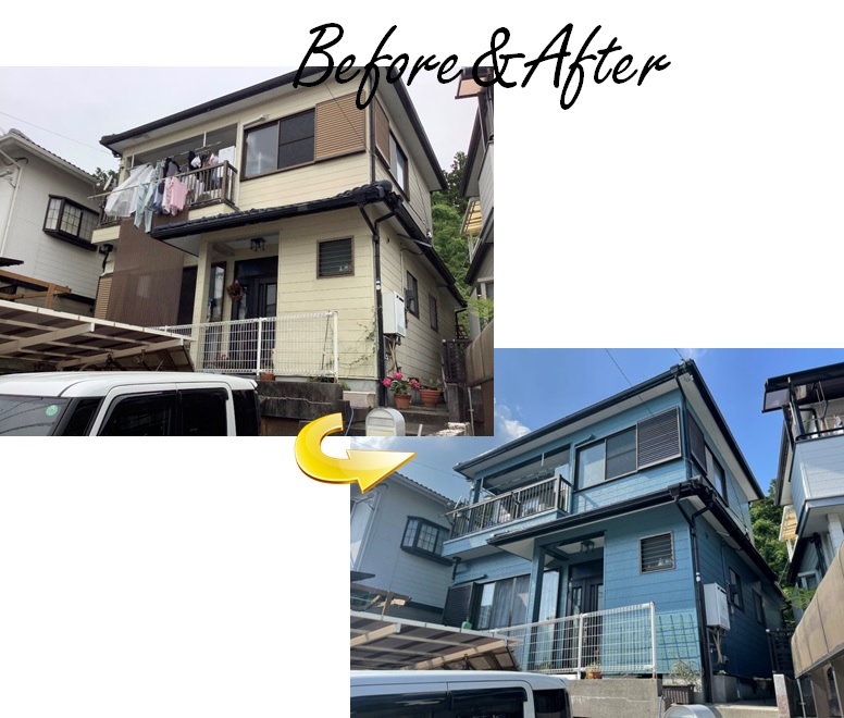 【高知市】Before＆After/屋根葺き替え/外壁塗装/高知塗装/K様邸